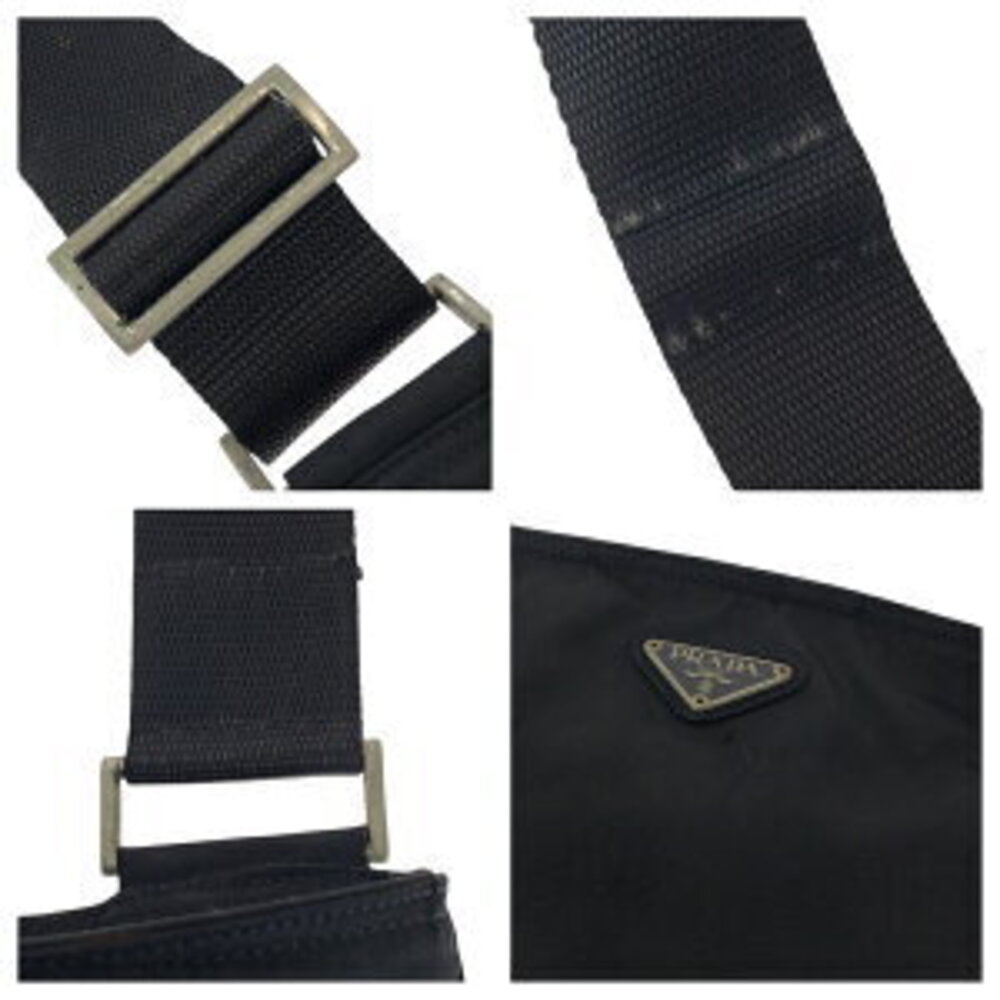 Prada Bag nylon black Tessuto Shoulder plate logo triangular - Picture 5 of 10